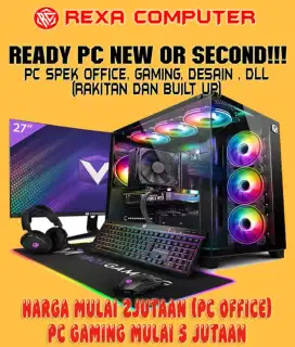 PC RAKITAN NEW OR SECOND (Office, Gaming, Desain Grafis, dll)