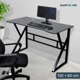 TaffHOME Meja Komputer Gaming Laptop PC Desk Frame with Cable Hole
