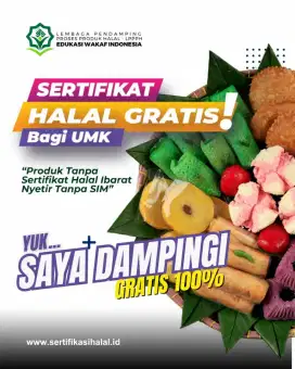 100% Gratis Sertifikasi Halal