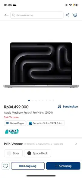 CICILAN MACBOOK PRO M4 TANPA DP DI HOME CREDIT