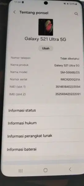 HP SAMSUNG S21 ULTRA 5G 12/256GB