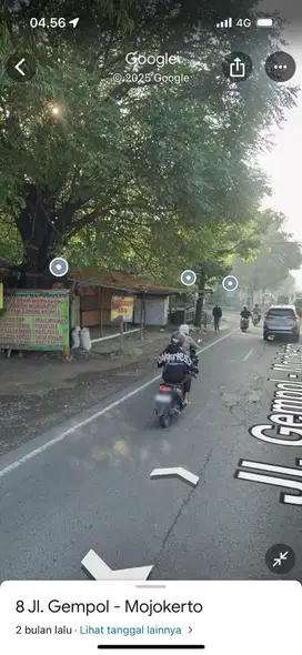 Disewakan tanah L : 20 P : 23 (samping terminal kertajaya Mojokerto)