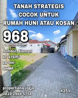 TANAH STRATEGIS COCOK UNTUK RUMAH HUNI ATAU KOSAN