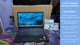 Laptop Lenovo Ideapad Gaming 3 15ACH6 AMD Ryzen 5 5500H RTX 2050 144Hz