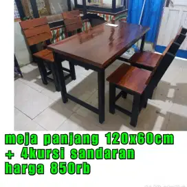 Meja kursi makan Cafe dan resto, bisa untuk keperluan usaha