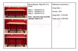Dijual Barang Bekas Outlet Palmerah AC, Meja Makan, Kursi, Kipas