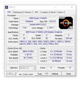 Ryzen 5 5600G ram 16GB dual channel