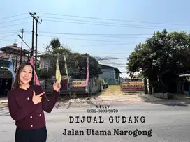 Gudang Bekas Pabrik di Jalan Narogong dengan luas bangunan 800m Bekasi