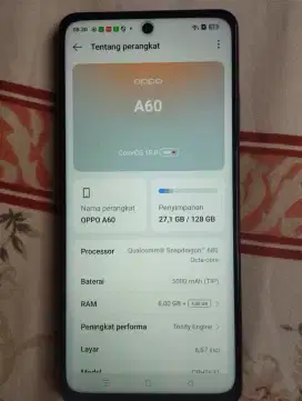Oppo a60 ram 8/128 like new