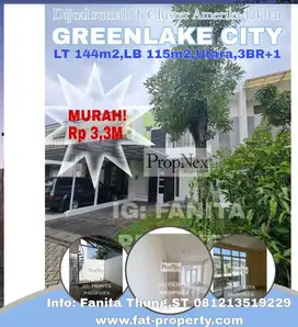 Dijual rumah asri di Greenlake City cluster Amerika,JakBar LT 144m2