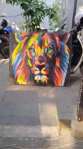 Lukisan fauna corak pop art