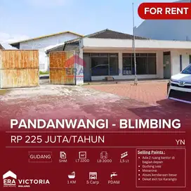 Gudang Area Pandanwangi ada 2 Ruang Kantor di Depan Gudang Luas