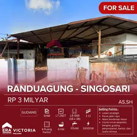 Gudang Lokasi Strategis Poros Jalan Raya Akses Kendaraan Besar