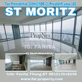 Dijual Apt ST MORITZ Twr Presidential 269m2(5BR+2),Privatelift,Timur