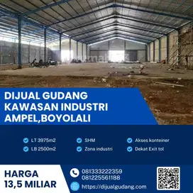 Dijual gudang lokasi Ampel Boyolali 3975m BU!