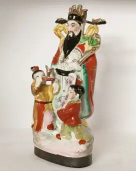 Patung Dewa Keberuntungan Fu Lu Shou (Asli China)