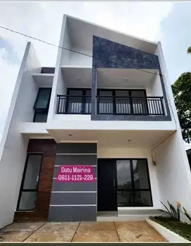 Rumah 2 Lantai Dekat GDC 10 Menit Stasiun Depok DP Ringan Free Biaya