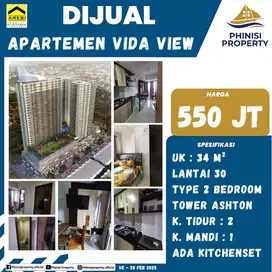 DIJUAL APARTMENT CUMA 500 JUTA DI VIDA VIEW