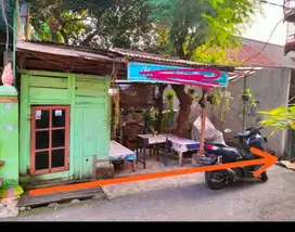 dijual tanah ada bangunan rumah TDK permanen