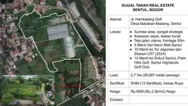 Tanah Real Estate area Sentul Bogor