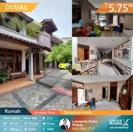 Rumah mewah Margorejo Indah 15,5x23 meter 2 lantai 400m2 ada 6KT & 4KM