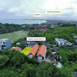 Tanah kecil full view laut di Jimbaran, Akses jalan 5 meter paving
