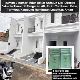 Rumah Dekat Stasiun LRT Ciracas Jakarta Timur Tol Pasar Rebo Terminal