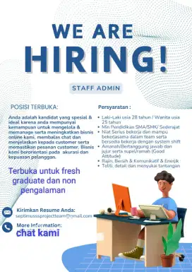 Lowongan Kerja : Staff Admin
