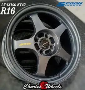 Velg Spoon evo Gm Ring 16 4 x100yaris jazz rocky raize dll