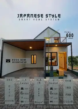 dijual rumah mewah bergaya jepang bebas biaya biaya