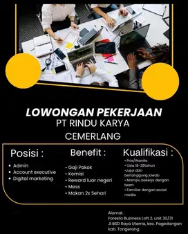 Lowongan kerja staff digital marketing