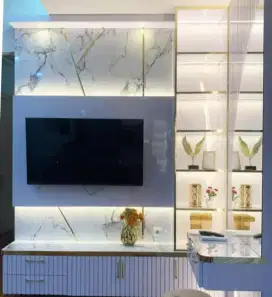 interior desain kitchen set kamar set wardrobe lemari backdrop tv
