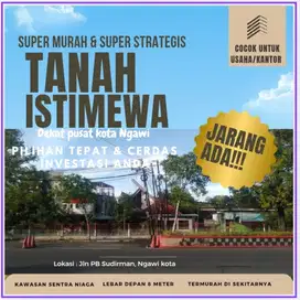 Di jual tanah murah lokasi strategis jln PB Sudirman Jrubong Ngawi