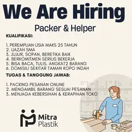 Packer + Helper Wanita Toko Online Taman Kopo Indah 3