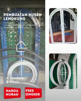 Kusen aluminium lengkung