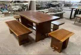 Meja Kayu Trembesi Utuh utk Meja Makan/ Meja Resto/ Meja Kerja/Kantor
