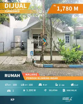 Butuh Cepat Laku Dijual Rumah Furnish Terawat di PBI Araya Malang