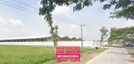 DIJUAL Tanah LD 47 mtr, zona Industri Caruban MADIUN, Strategis