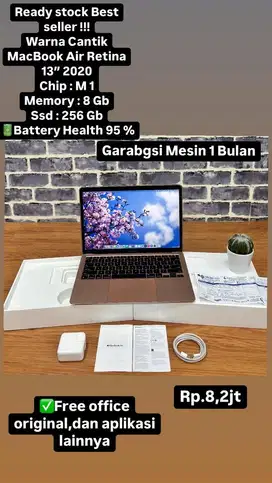 MacBook Air M1 13” 2020 , Warna Cantik