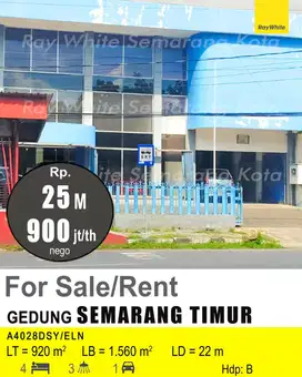 DIJUAL DAN DISEWAKAN GEDUNG DI SEMARANG TIMUR A4028