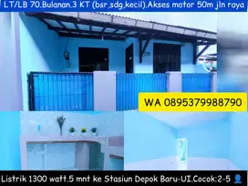 Kontrakan 2-3 KmrTdr, WC duduk_Dkt UI,PNJ.30-40' ke St.Tebet-Cikini/CL