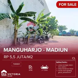 Tanah Jual Luas Lokasi Strategis Dalam Kota Madiun Cocok untuk Gudang