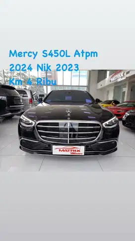 Mercy S450L Black on Mocca 2024 Nik23 Siap Pakai