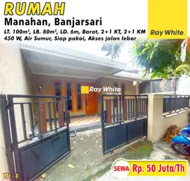 Disewakan Rumah Tengah Kota di Manahan Banjarsari