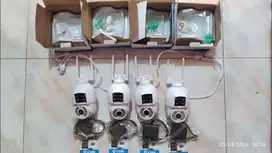 CCTV Outdoor HD Dual Lensa – WiFi, Night Vision, Auto Patrol