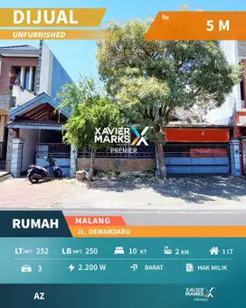 Dijual Rumah Strategis di Jalan Utama Dewandaru Lowokwaru Malang