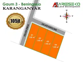 TANAH DIJUAL SETRATEGIS DI BEJEN KECAMATAN  KARANGANYAR  KOTA