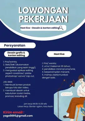 Lowongan host live kediri
