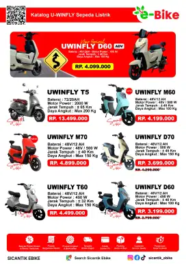 SEPEDA LISTRIK UWINFLY M60