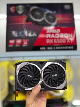 LIKE NEW FULLSET VGA RX 6500XT MSI 4GB GDDR6 128BIT DUAL FAN OC BP